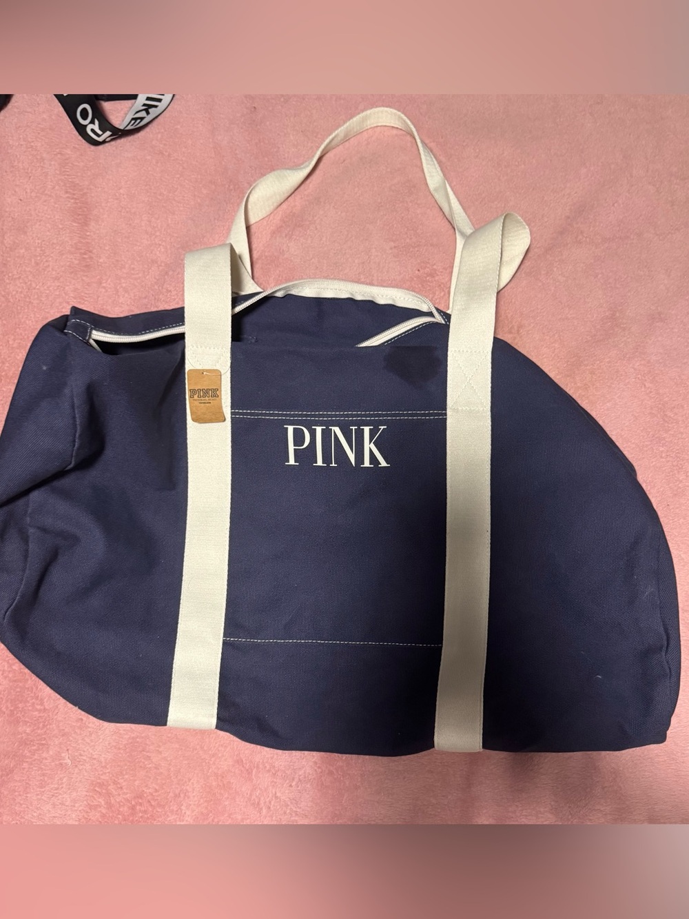 Pink duffle